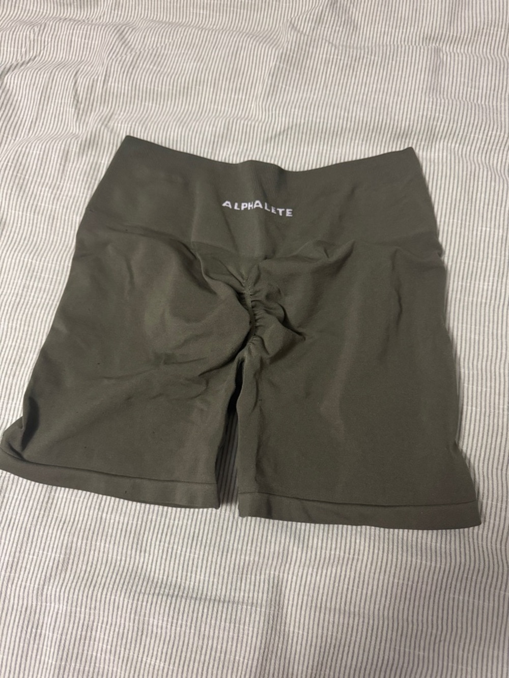 Alphalete Women's High-Rise Bike Shorts — Olive